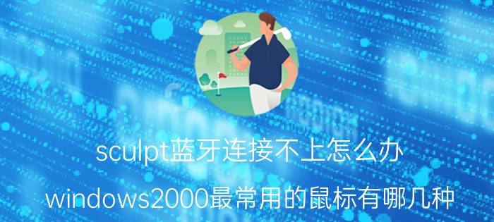 sculpt蓝牙连接不上怎么办 windows2000最常用的鼠标有哪几种？